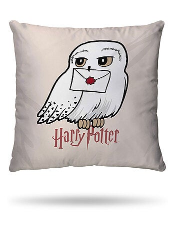 Housse de couette Harry Potter Hedwige 200x200 cm - 100% Coton - Ecru