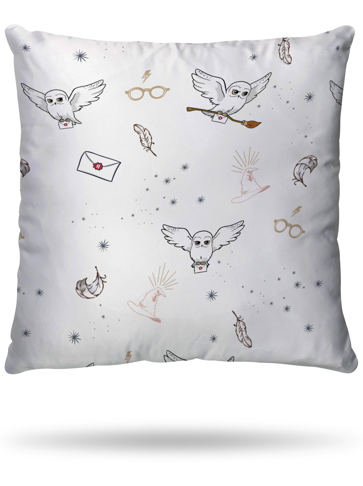 Cofanetto Harry Potter Plaid E Cuscino Hedwig - Plaid 100x140 Cm, Cuscino 35x35 Cm, Morbido Pile