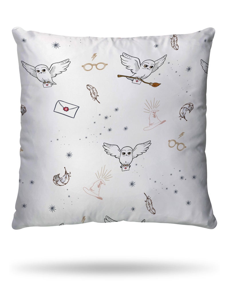 Housse de couette Harry Potter Hedwige 200x200 cm - 100% Coton - Ecru Ecru - Kiabi
