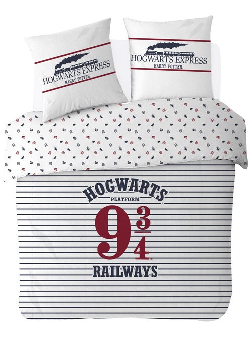 Housse de couette Harry Potter Hogwarts Express 220x240 cm - Coton - Kiabi