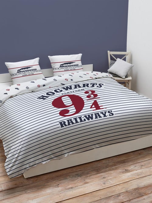 Housse de couette Harry Potter Hogwarts Express 220x240 cm - Coton - Kiabi