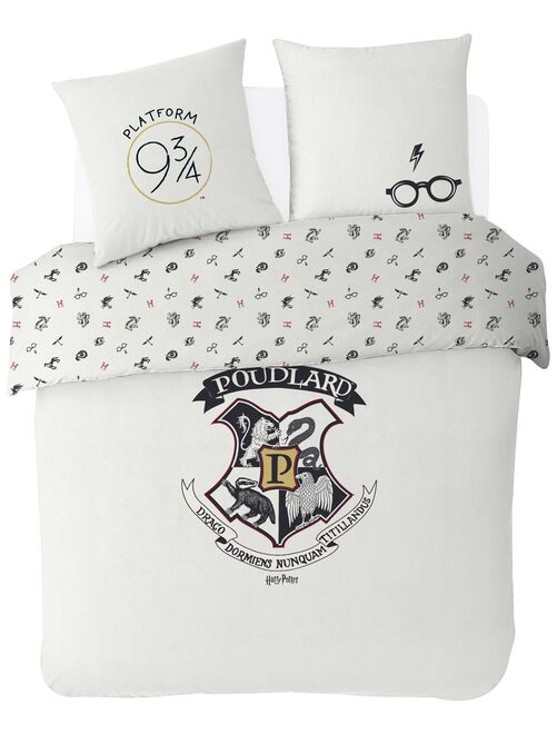 Housse de couette Harry Potter Poudlard 220x240 cm - 100% Coton - Kiabi
