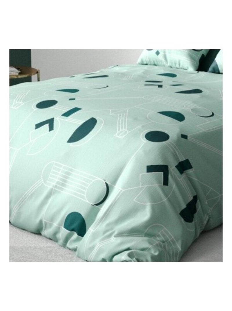 Housse de couette  HAWAK + taie(s) microfibre Vert - Kiabi