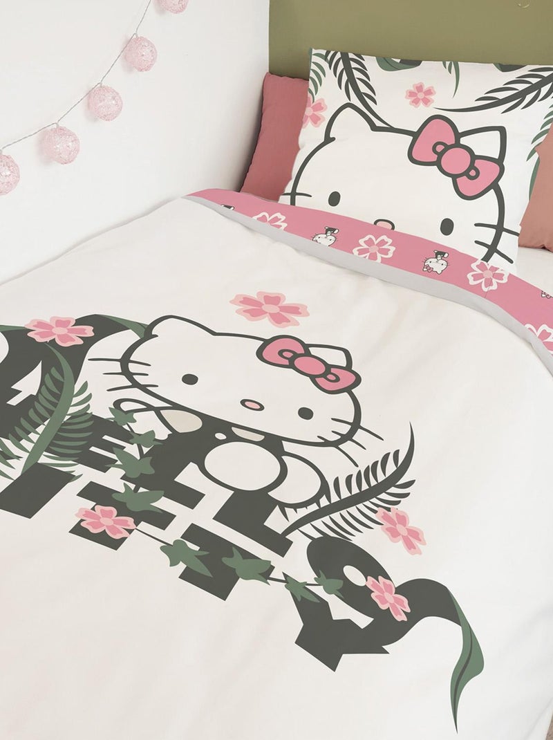 Housse de couette Hello Kitty 140x200 cm - 100% Coton - Blanc Blanc - Kiabi