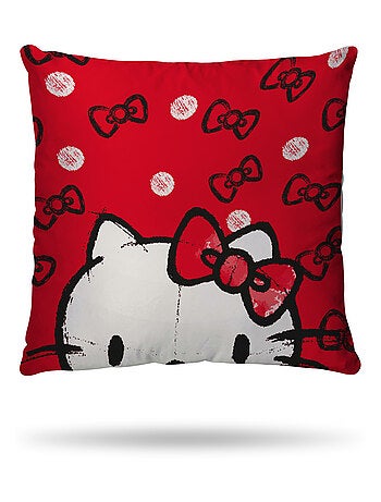 Housse de couette Hello Kitty nœuds 2 personnes - 100% Coton