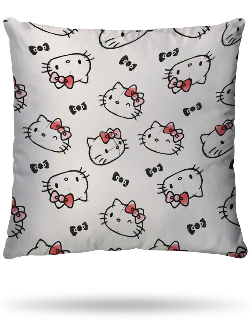 Housse de couette Hello Kitty nœuds 2 personnes - 100% Coton Ecru - Kiabi