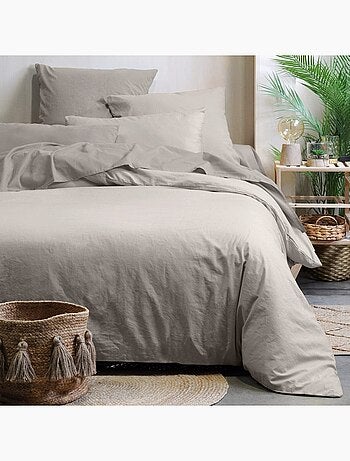 Housse de couette Horizon lin 100% coton bio 57 fils