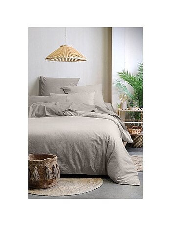 Housse de couette Horizon lin 100% coton bio 57 fils