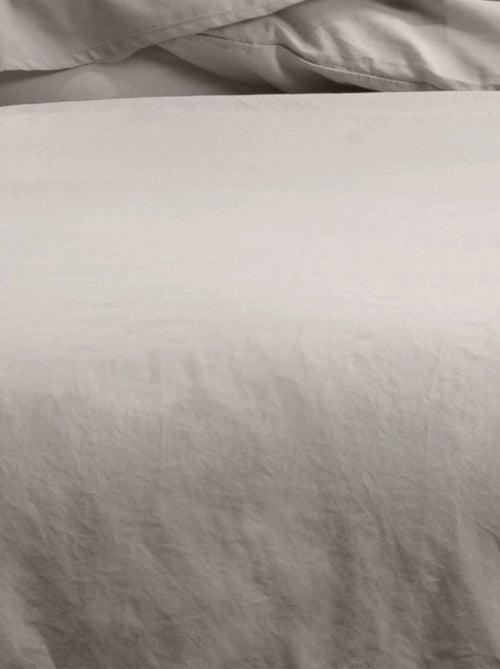 Housse de couette  Horizon lin 100% coton bio 57 fils - Kiabi