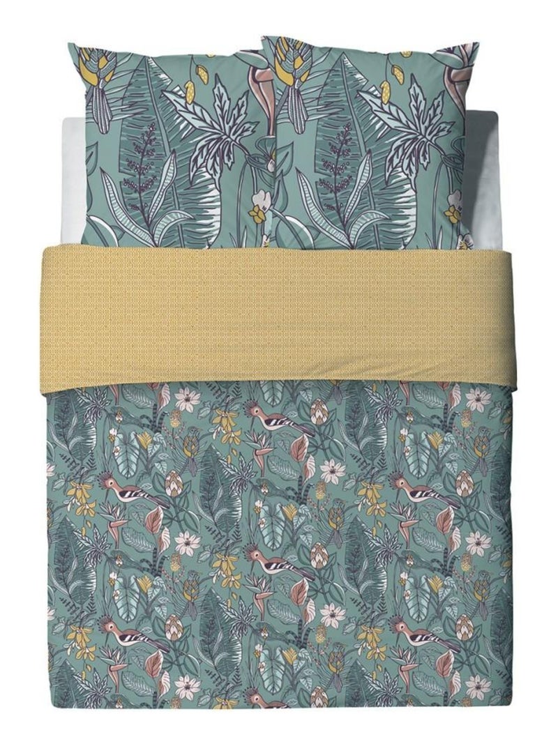 Housse de couette  Hupia + taie(s) coton 57 fils Jaune - Kiabi