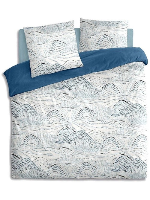 Housse de couette  Ilyan + taie(s) coton percale 80 fils - Kiabi