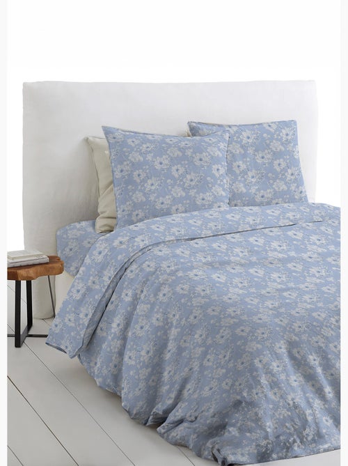 Housse de couette imprimé fleurs flanelle coton - Afibel - Kiabi
