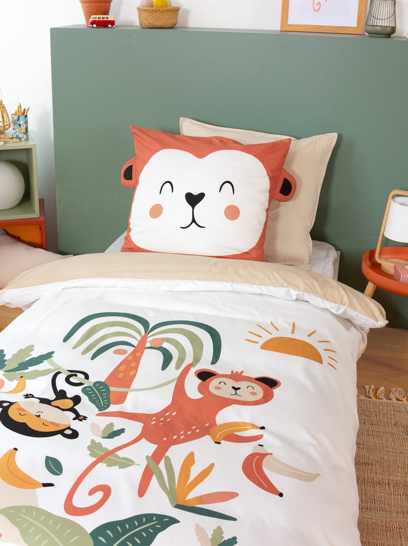 Housse de couette imprimée (140 x 200 cm) - 1 personne Blanc - Kiabi