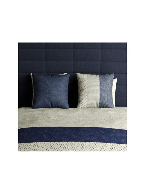 Housse de couette imprimée + 2 taies en coton 57 fils - Kiabi