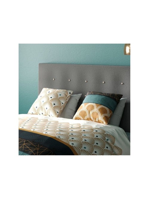 Housse de couette imprimée + 2 taies en coton 57 fils - Kiabi