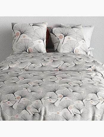 Housse de couette imprimée + 2 taies en coton 57 fils