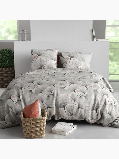 Housse de couette imprimée + 2 taies en coton 57 fils - Kiabi