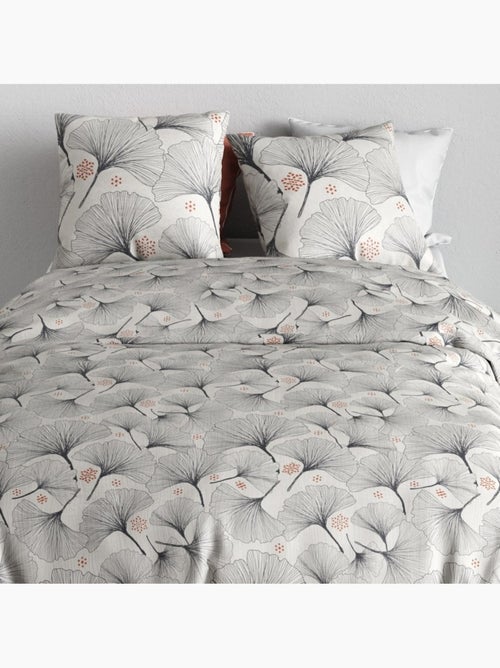 Housse de couette imprimée + 2 taies en coton 57 fils - Kiabi