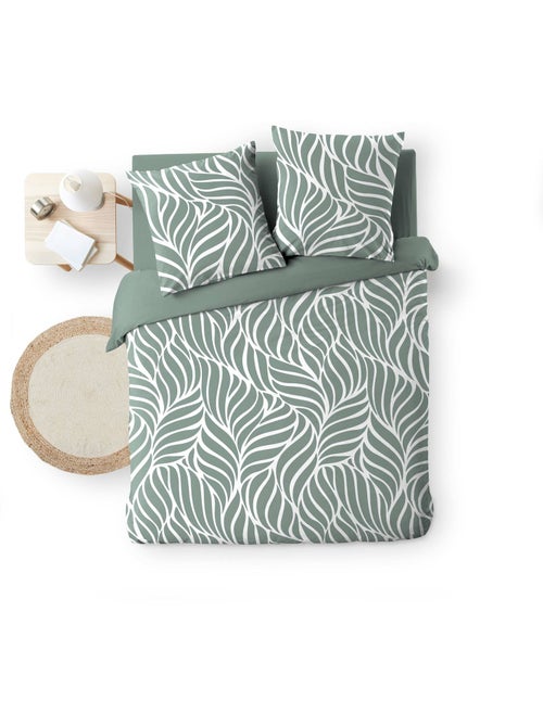 Housse de couette imprimée 57 fils Feuillage moderne – 2 taies incluses - Kiabi Housse de couette imprimée 57 fils Feuillage moderne – 2 taies incluses - Kiabi
