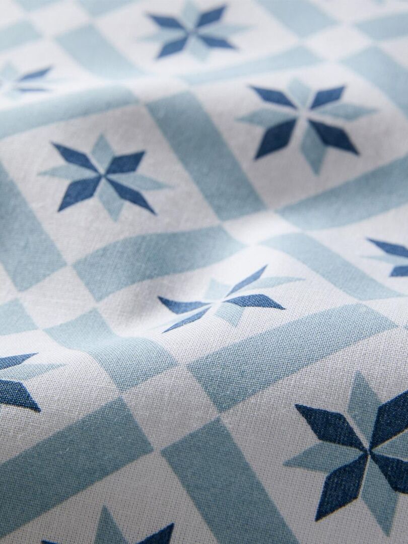 Housse De Couette Camille Bambou 240x220 Cm Bleu Marine - Douce Et Réversible