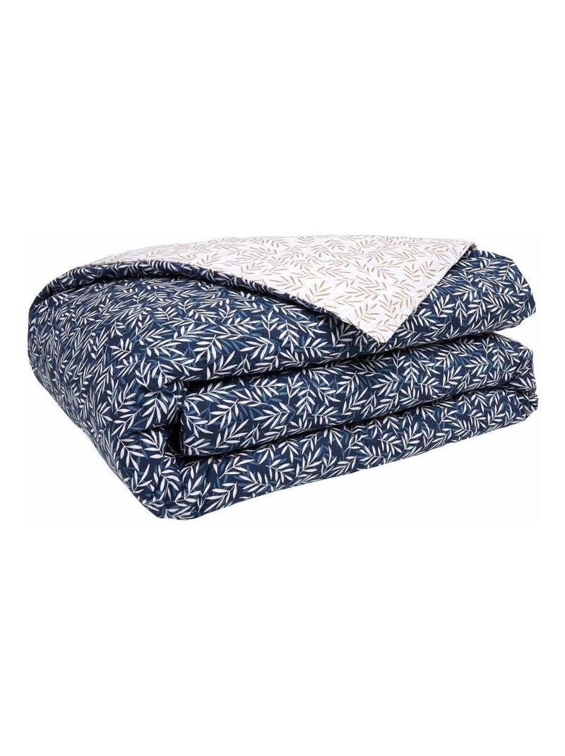 Housse de couette imprimée en lyocell, MARGOT Bleu Beige - Kiabi