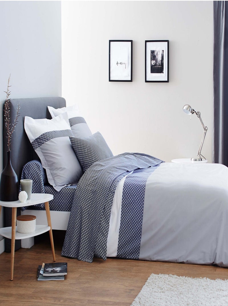 Housse de couette imprimée en viscose de bambou, CLAUDIA Gris - Kiabi