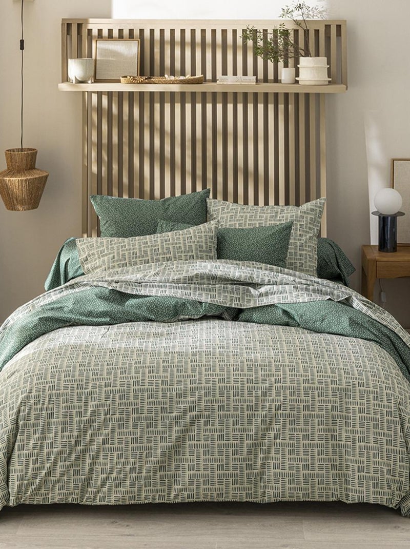 Housse de couette imprimée en viscose de bambou, GABRIEL Vert - Kiabi