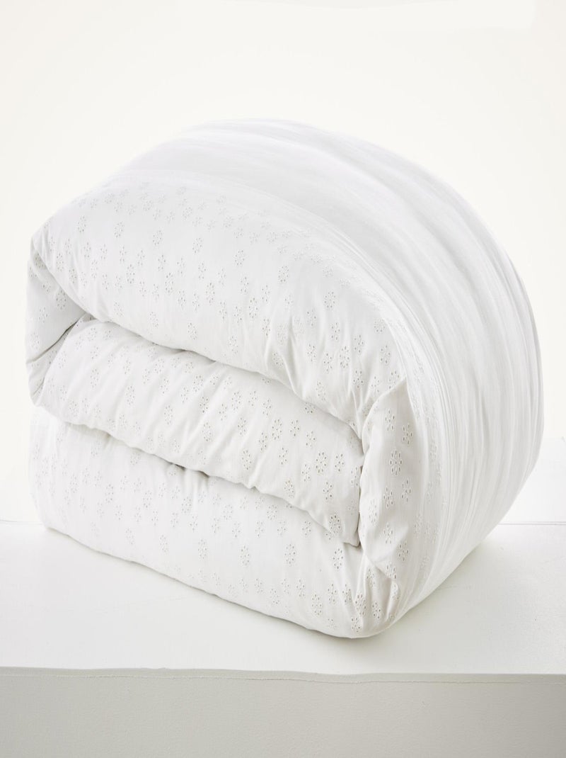 Housse de couette Jeanne Blanc - Kiabi