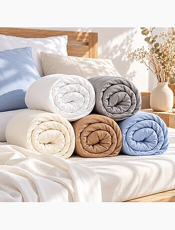 Housse de couette jersey extensible 100 % coton douceur