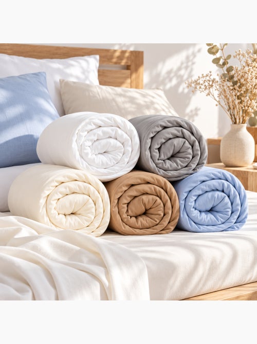 Housse de couette jersey extensible 100 % coton douceur - Kiabi Housse de couette jersey extensible 100 % coton douceur - Kiabi