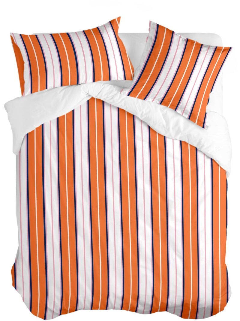 Housse de couette Joyful lines "Happyfriday" Multicolore - Kiabi