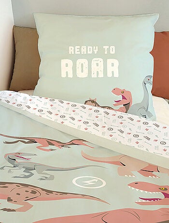 Housse de couette Jurassic World dinosaure 140x200 cm - 100% Coton