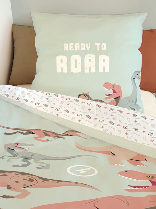 Housse de couette Jurassic World dinosaure 140x200 cm - 100% Coton - Kiabi