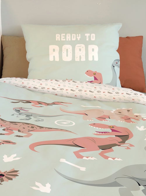 Housse de couette Jurassic World dinosaure 140x200 cm - 100% Coton - Kiabi