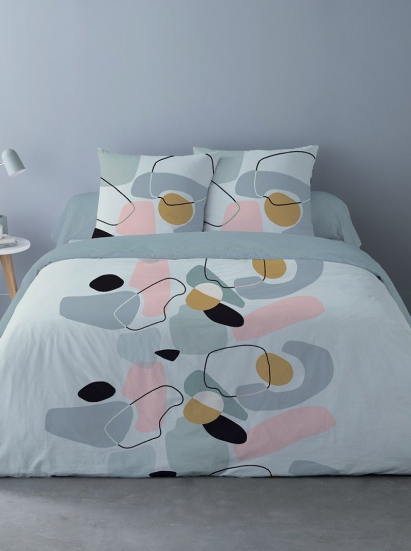 Housse de couette  Kim + taie(s) coton 52 fils Blanc - Kiabi