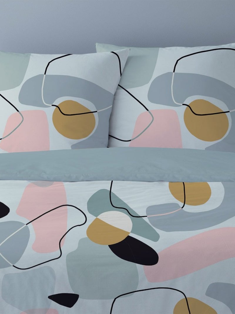 Housse de couette  Kim + taie(s) coton 52 fils Blanc - Kiabi