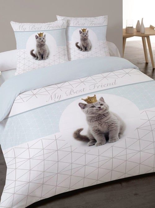 Housse de couette  King + taie(s) coton 52 fils - Kiabi