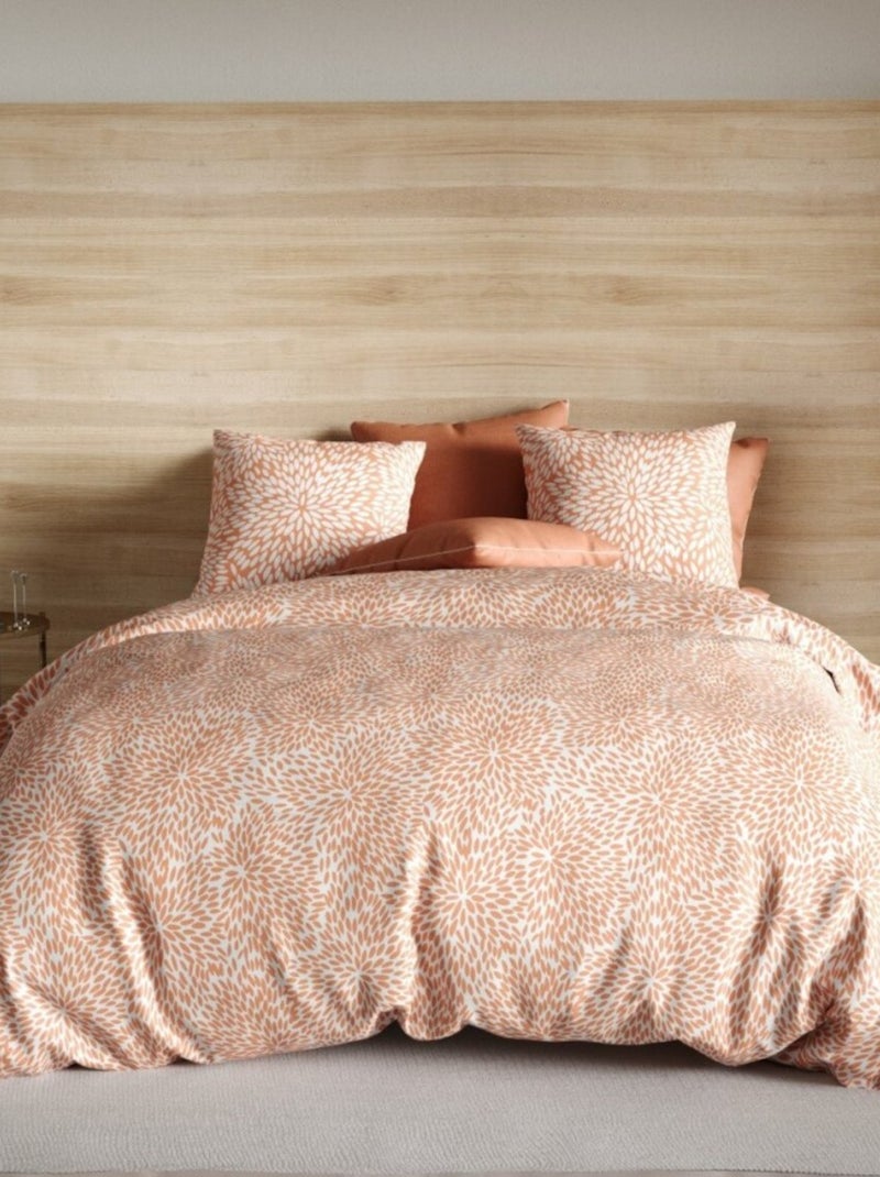 Housse de couette LANTANA + 2 taies microfibre Orange - Kiabi