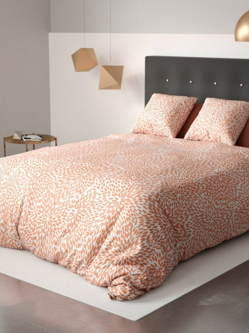 Housse de couette LANTANA + 2 taies microfibre Orange - Kiabi