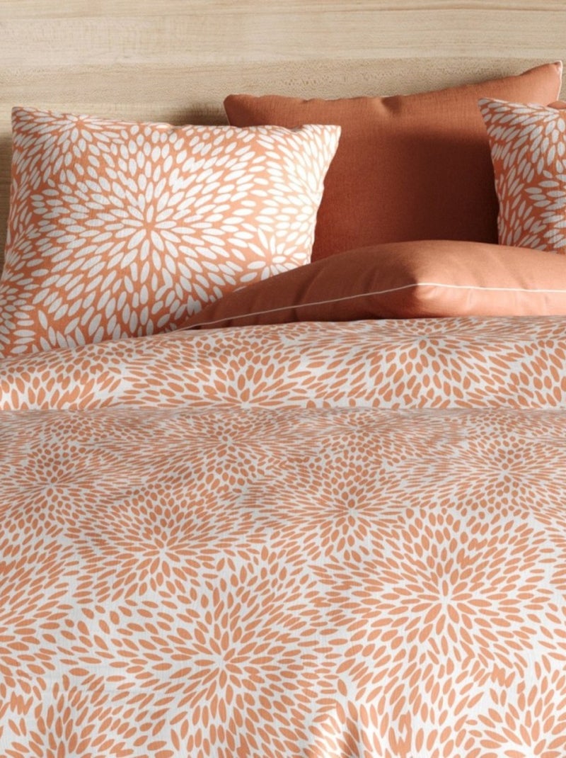 Housse de couette LANTANA + 2 taies microfibre Orange - Kiabi