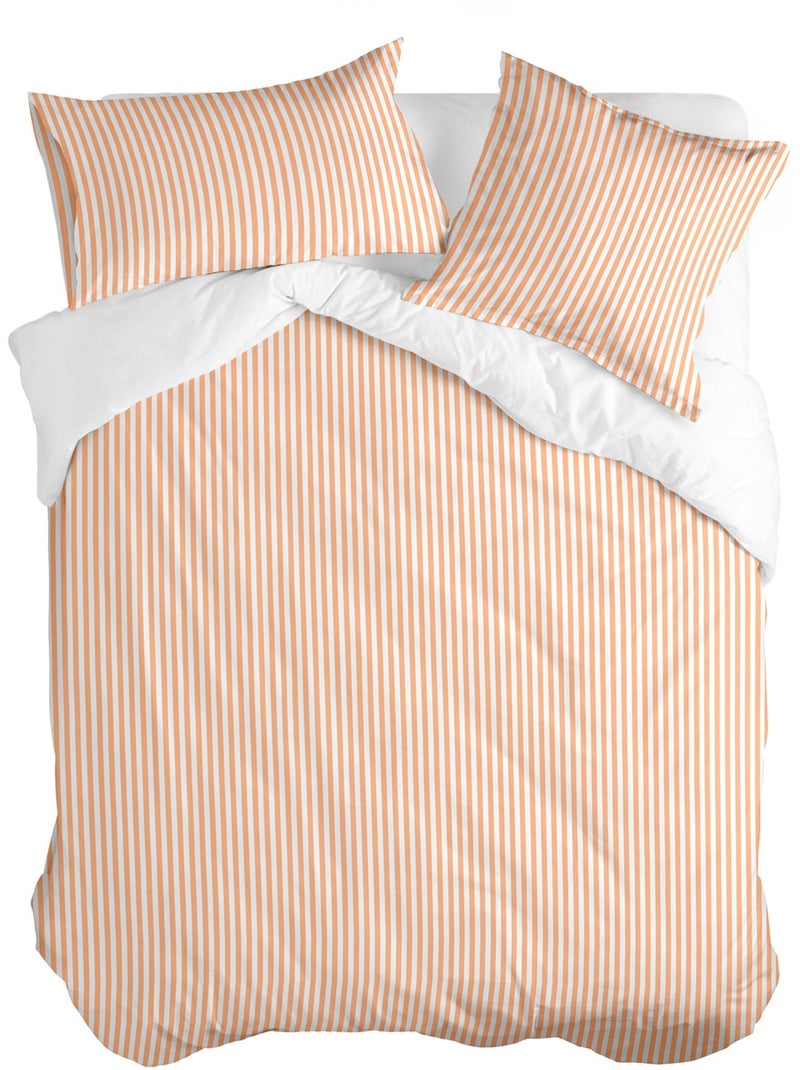 Housse de couette Layering "Happyfriday" Peche - Kiabi