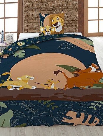 Housse de couette 'Le roi lion' 140x200 cm avec oreillers