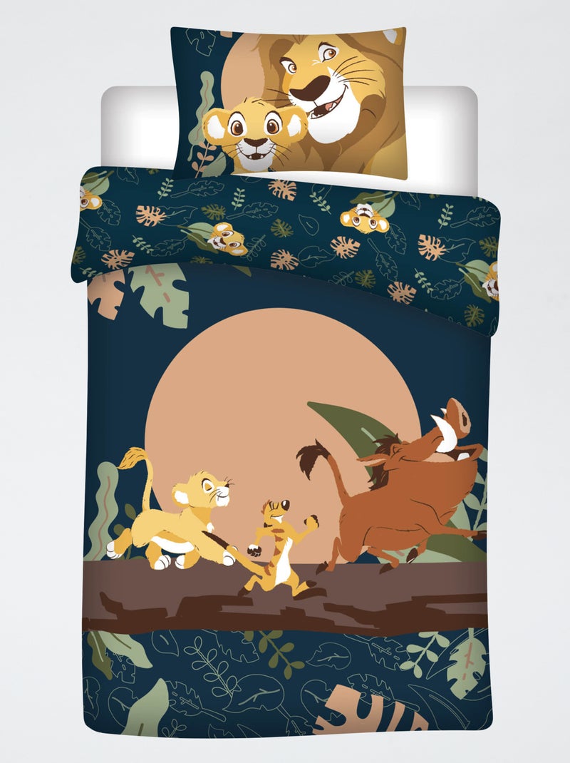 Housse de couette 'Le roi lion' 140x200 cm avec oreillers Jaune - Kiabi