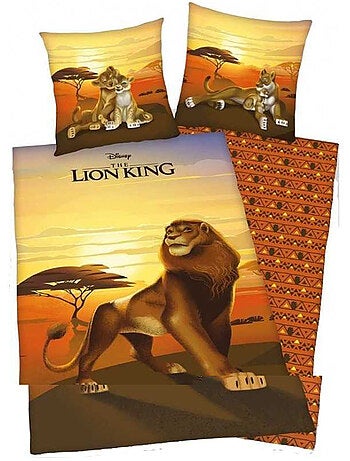 Housse de Couette Le Roi Lion Disney 140x200 cm + Taie - Parure de lit enfant
