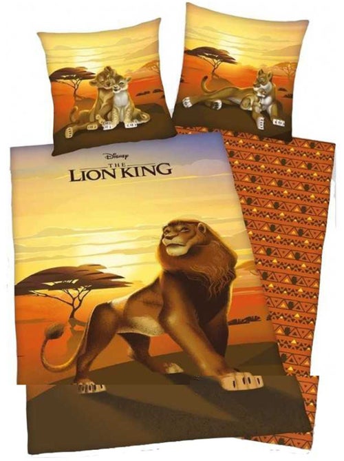 Housse de Couette Le Roi Lion Disney 140x200 cm + Taie - Parure de lit enfant - Kiabi