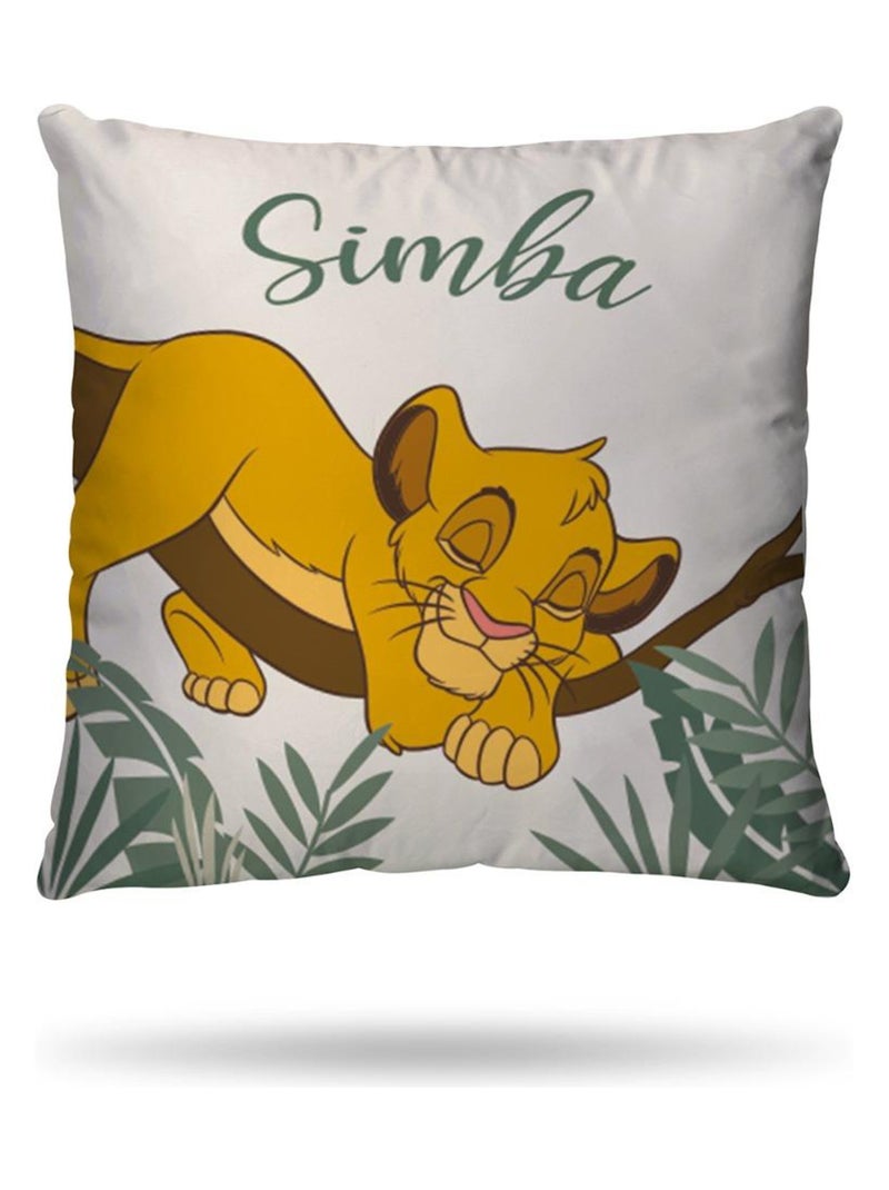 Housse de couette Le Roi Lion Simba Disney 140x200 cm - 100% Coton - Ecru Blanc - Kiabi