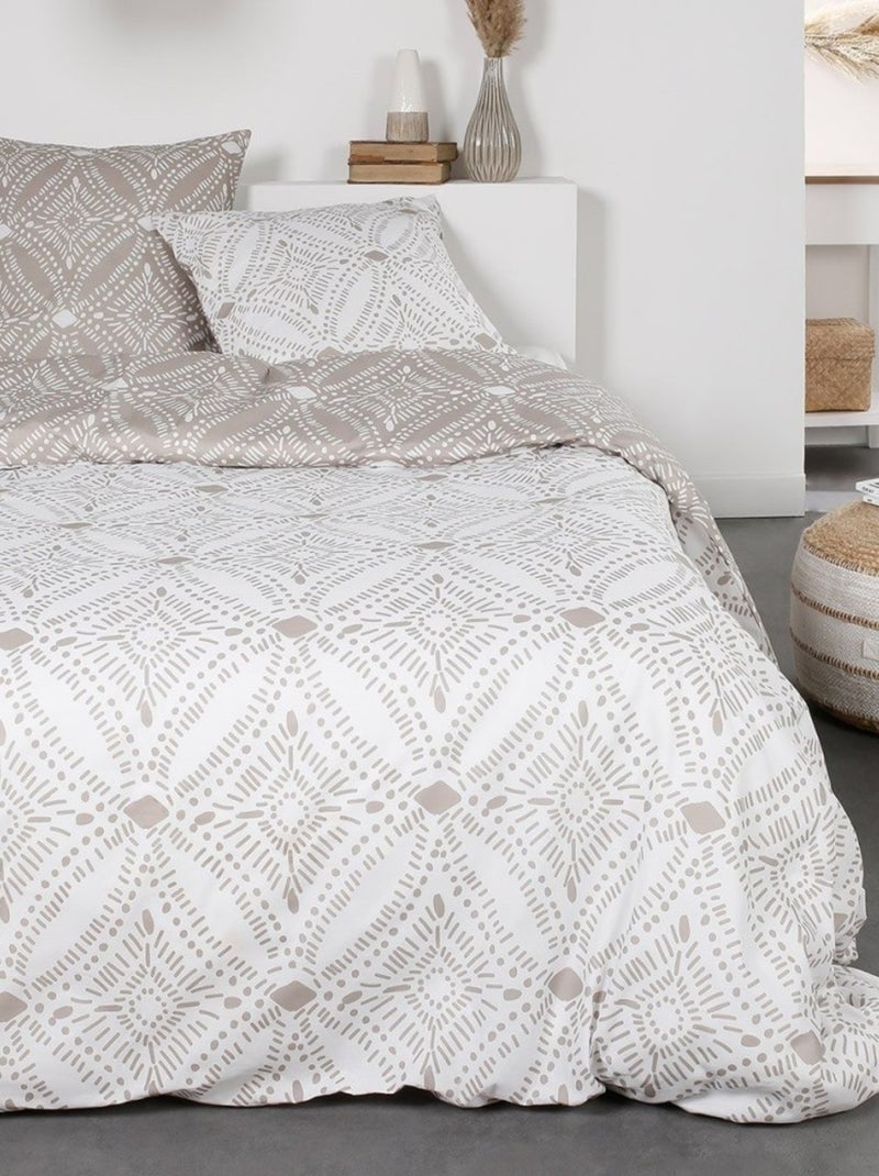Housse de couette  Leadville + taie(s) 100% coton flanelle Blanc - Kiabi