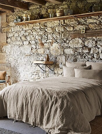 Housse de couette lin lavé