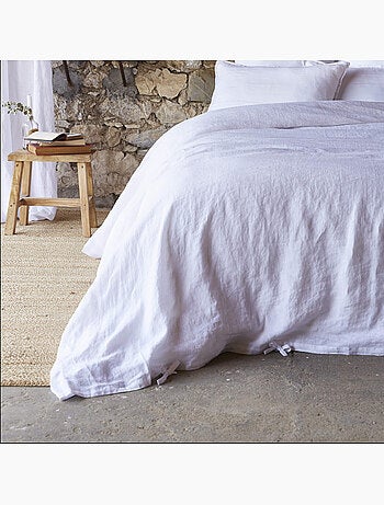 Housse de couette lin lavé