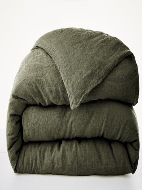 Housse de couette Lin lave Collection Soline - Kiabi